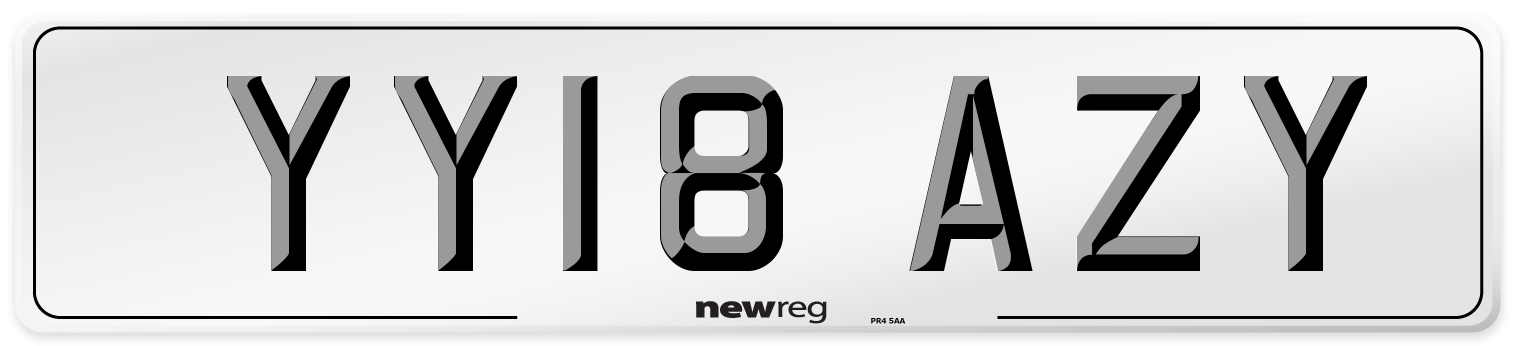 YY18 AZY Number Plate from New Reg